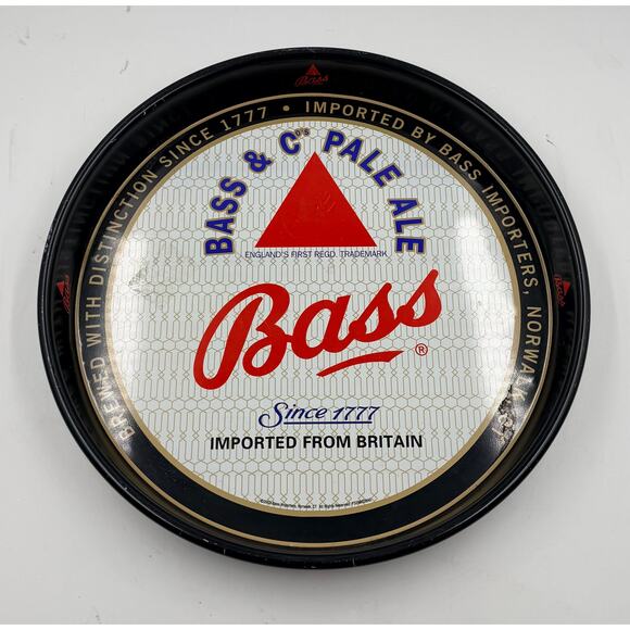 Bass Beer Other - Vintage Bass Beer 13” Tin Serving Tray Bass & Co Pale Ale Man Cave Barware